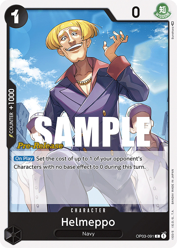 Image for Helmeppo (OP03-091) [Pillars of Strength Pre-Release Cards] - One Piece Card Game