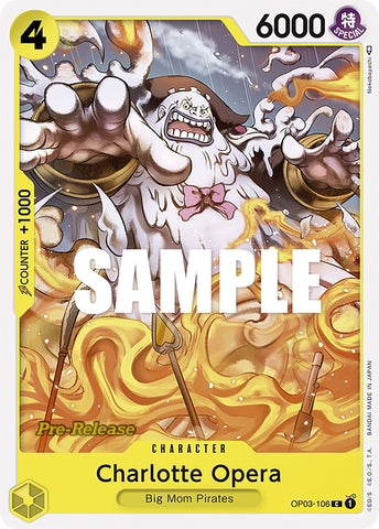 Image for Charlotte Opera (OP03-106) [Pillars of Strength Pre-Release Cards] - One Piece Card Game
