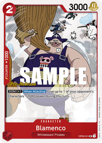 Image for Blamenco (OP03-011) [Pillars of Strength Pre-Release Cards] - One Piece Card Game