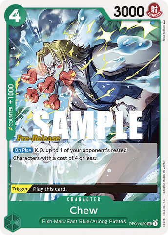 Image for Chew (OP03-029) [Pillars of Strength Pre-Release Cards] - One Piece Card Game