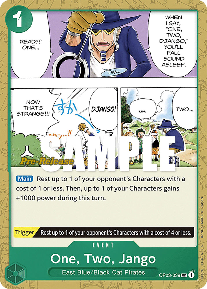 Image for One, Two, Jango (OP03-039) [Pillars of Strength Pre-Release Cards] - One Piece Card Game