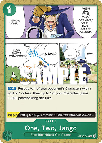 Image for One, Two, Jango (OP03-039) [Pillars of Strength Pre-Release Cards] - One Piece Card Game