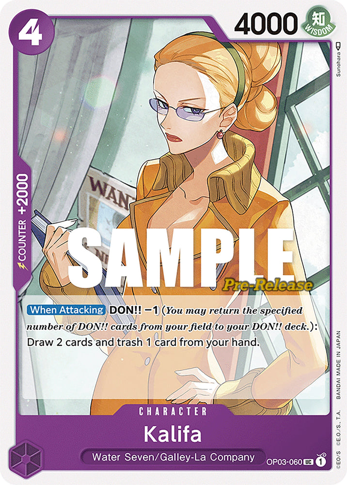 Image for Kalifa (OP03-060) [Pillars of Strength Pre-Release Cards] - One Piece Card Game