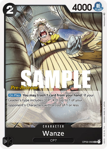 Image for Wanze (OP03-093) [Pillars of Strength Pre-Release Cards] - One Piece Card Game