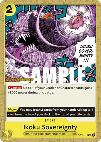 Ikoku Sovereignty (OP03-118) [Pillars of Strength Pre-Release Cards]