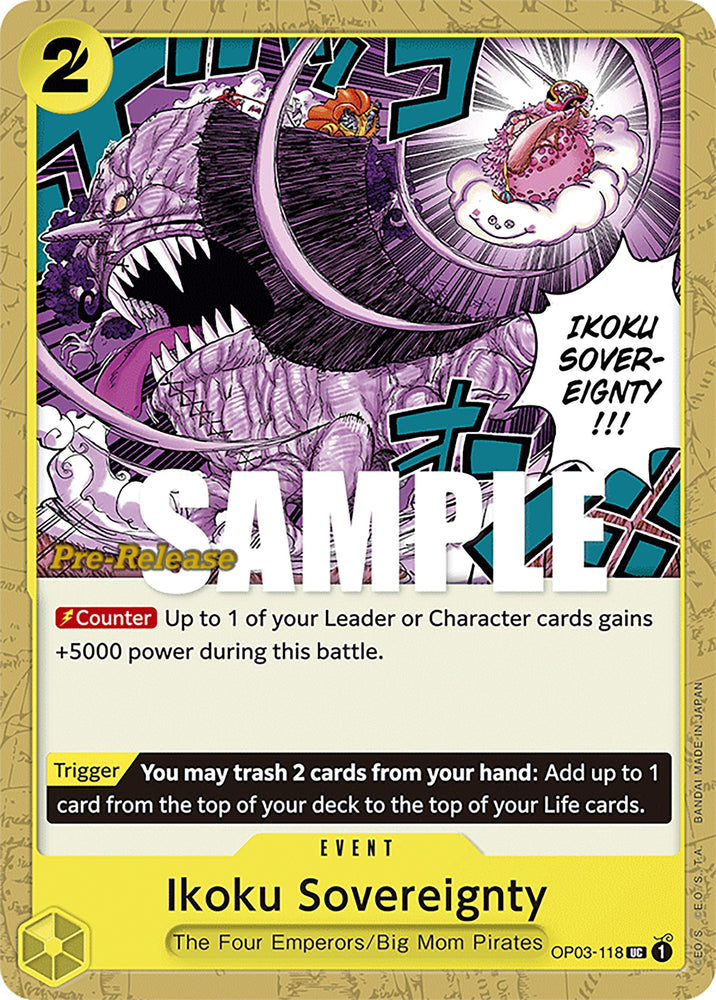 Image for Ikoku Sovereignty (OP03-118) [Pillars of Strength Pre-Release Cards] - One Piece Card Game