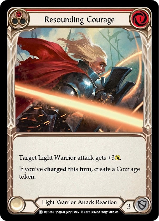 Image for Resounding Courage (Red) (DTD069) - Flesh and Blood TCG