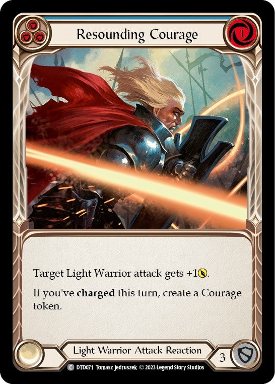Image for Resounding Courage (Blue) (DTD071) - Flesh and Blood TCG