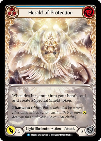 Image for Herald of Protection (Blue) (DTD016) - Flesh and Blood TCG