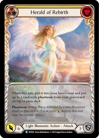 Image for Herald of Rebirth (Yellow) (DTD021) - Flesh and Blood TCG