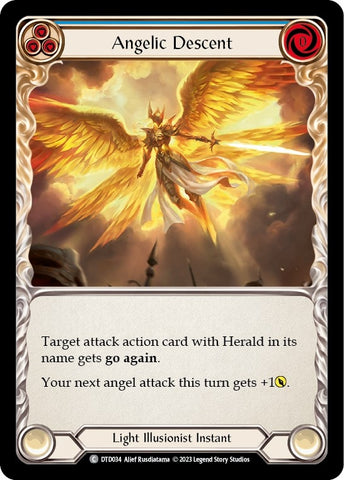 Image for Angelic Descent (Blue) (DTD034) - Flesh and Blood TCG