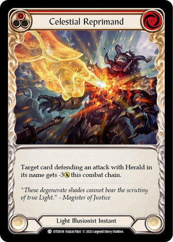 Image for Celestial Reprimand (Red) (DTD038) - Flesh and Blood TCG