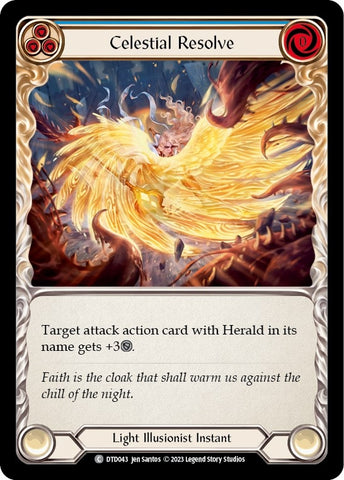 Image for Celestial Resolve (Blue) (DTD043) - Flesh and Blood TCG