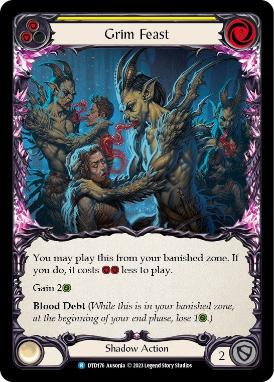 Image for Grim Feast (Yellow) (DTD176) - Flesh and Blood TCG