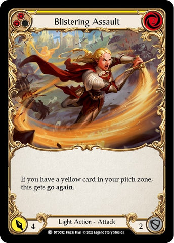 Image for Blistering Assault (Yellow) (DTD092) - Flesh and Blood TCG