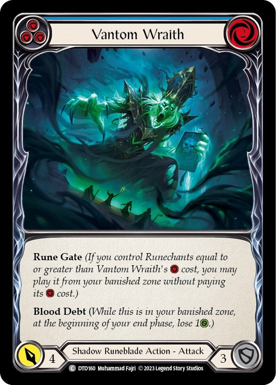 Image for Vantom Wraith (Blue) (DTD160) - Flesh and Blood TCG