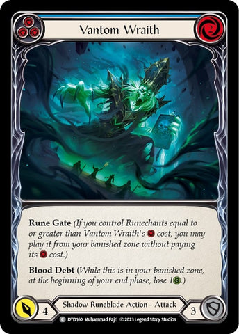 Image for Vantom Wraith (Blue) (DTD160) - Flesh and Blood TCG