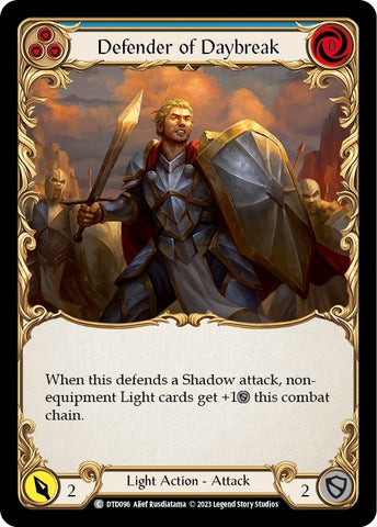 Image for Defender of Daybreak (Blue) (DTD096) - Flesh and Blood TCG