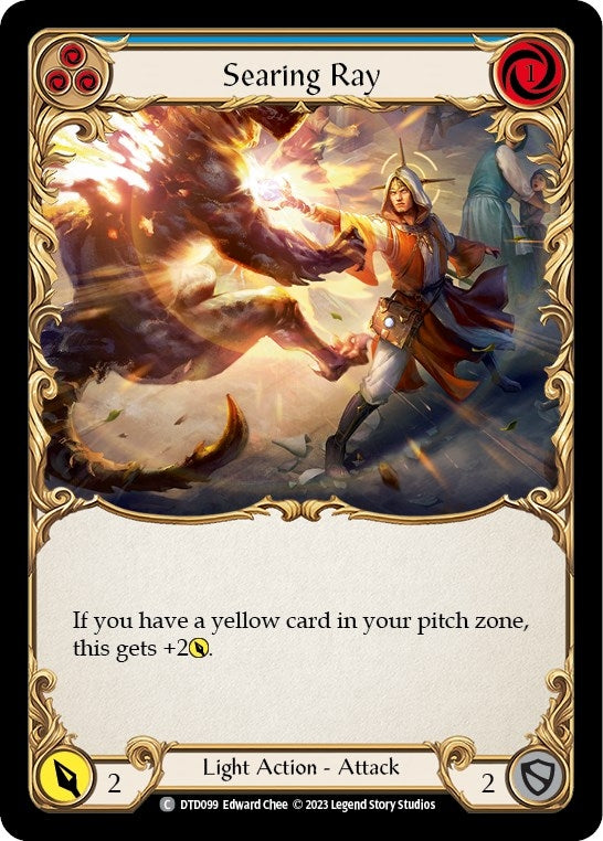 Image for Searing Ray (Blue) (DTD099) - Flesh and Blood TCG