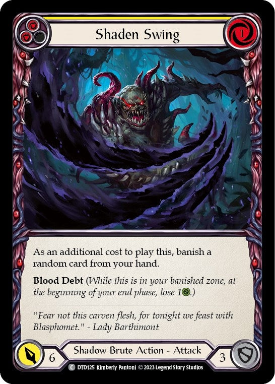 Image for Shaden Swing (Yellow) (DTD125) - Flesh and Blood TCG