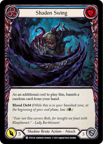 Image for Shaden Swing (Blue) (DTD126) - Flesh and Blood TCG