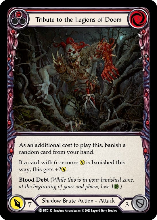 Image for Tribute to the Legions of Doom (Red) (DTD130) - Flesh and Blood TCG