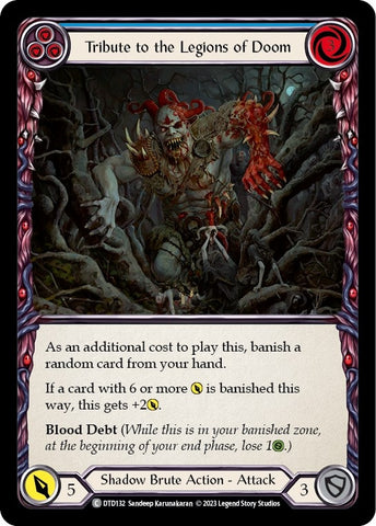 Image for Tribute to the Legions of Doom (Blue) (DTD132) - Flesh and Blood TCG