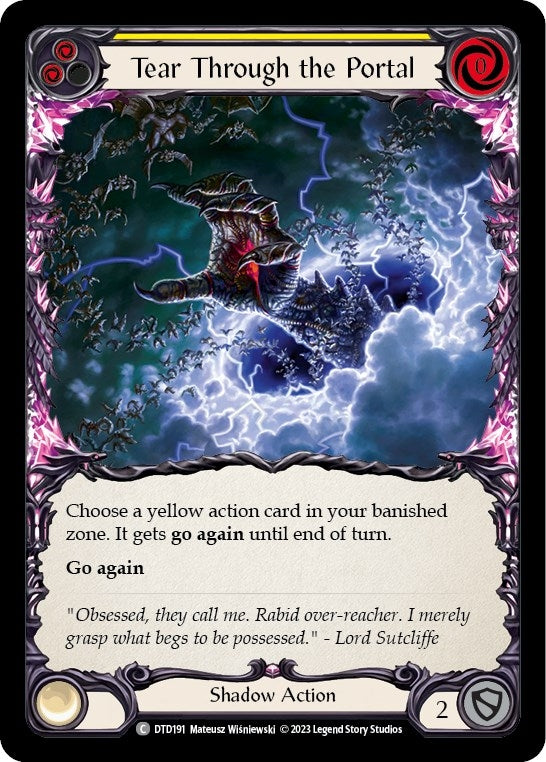 Image for Tear Through the Portal (Yellow) (DTD191) - Flesh and Blood TCG