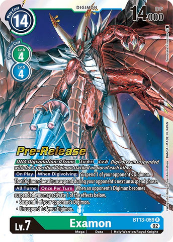 Examon [BT13-059] [Versus Royal Knight Booster Pre-Release Cards]