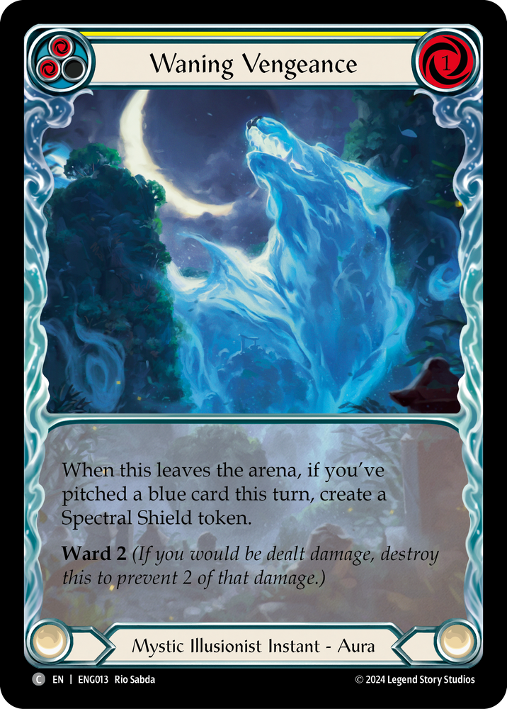 Waning Vengeance (Yellow) [ENG013] [Part the Mistveil Enigma Blitz Deck]