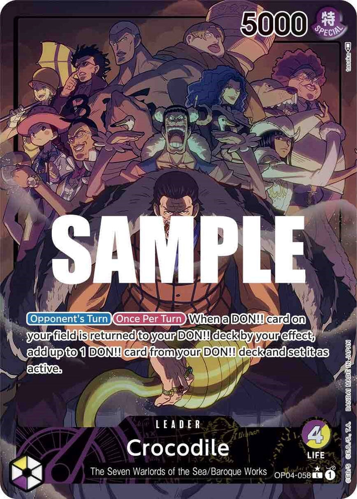 Image for Crocodile (058) (Alternate Art) (OP04-058) [Kingdoms of Intrigue] - One Piece Card Game