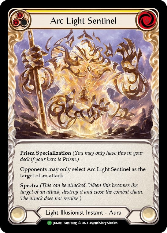 Arc Light Sentinel (Yellow) [JDG011] (Promo) Cold Foil