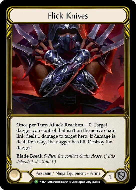 Flick Knives (Golden) [FAB124] (Promo) Cold Foil