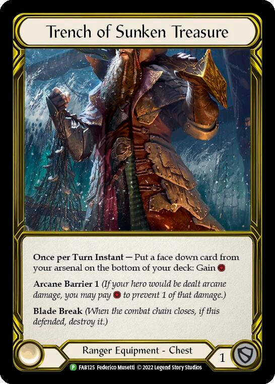 Trench of Sunken Treasure (Golden) [FAB125] (Promo) Cold Foil