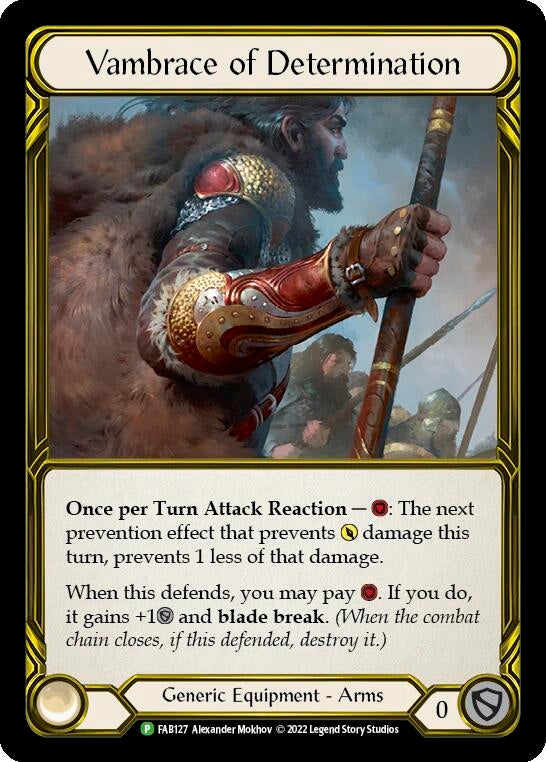 Vambrace of Determination (Golden) [FAB127] (Promo) Cold Foil