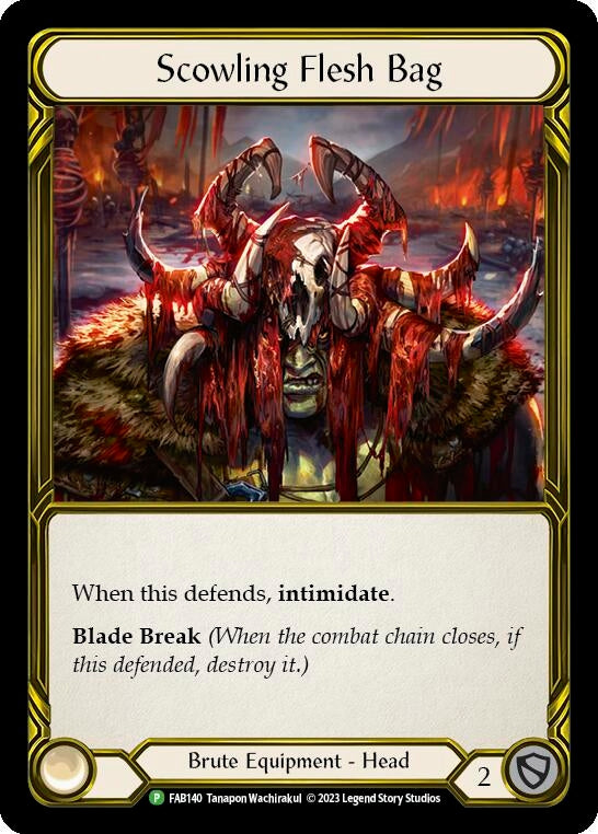 Scowling Flesh Bag (Golden) [FAB140] (Promo) Cold Foil