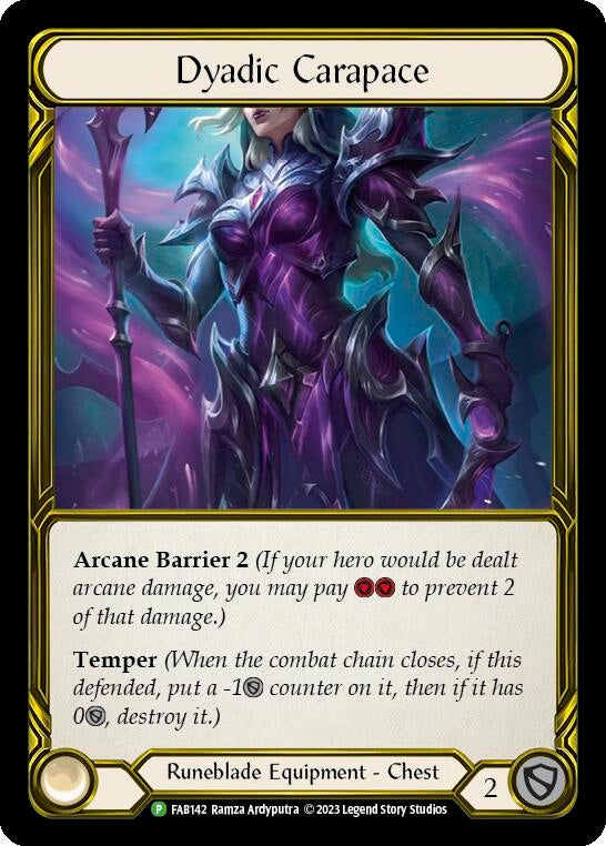 Dyadic Carapace (Golden) [FAB142] (Promo) Cold Foil