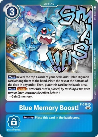 Blue Memory Boost! [P-036] (Resurgence Booster) [Promotional Cards]