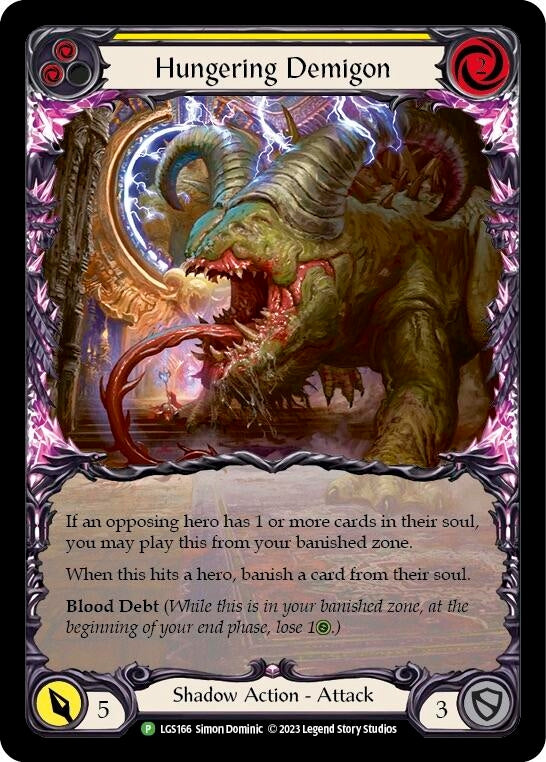 Hungering Demigon (Yellow) [LGS166] (Promo) Rainbow Foil