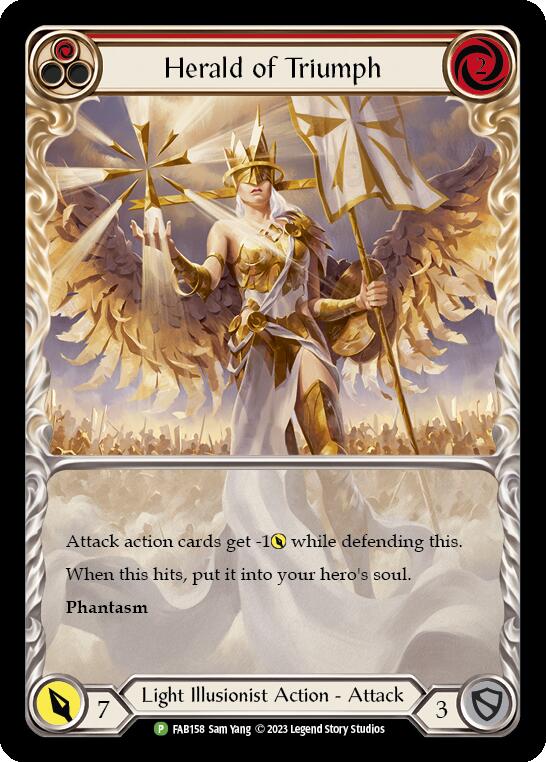 Herald of Triumph (Red) [FAB158] (Promo) Rainbow Foil