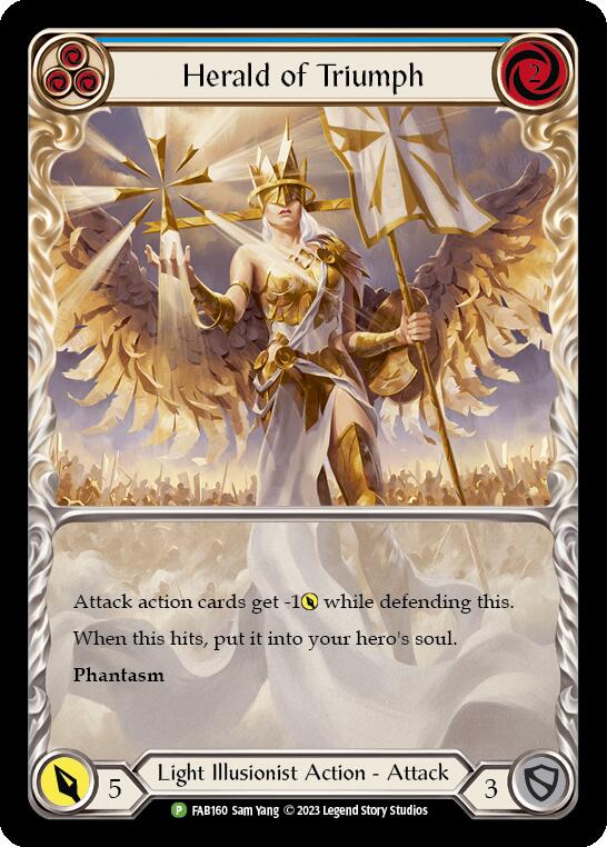 Herald of Triumph (Blue) [FAB160] (Promo) Rainbow Foil