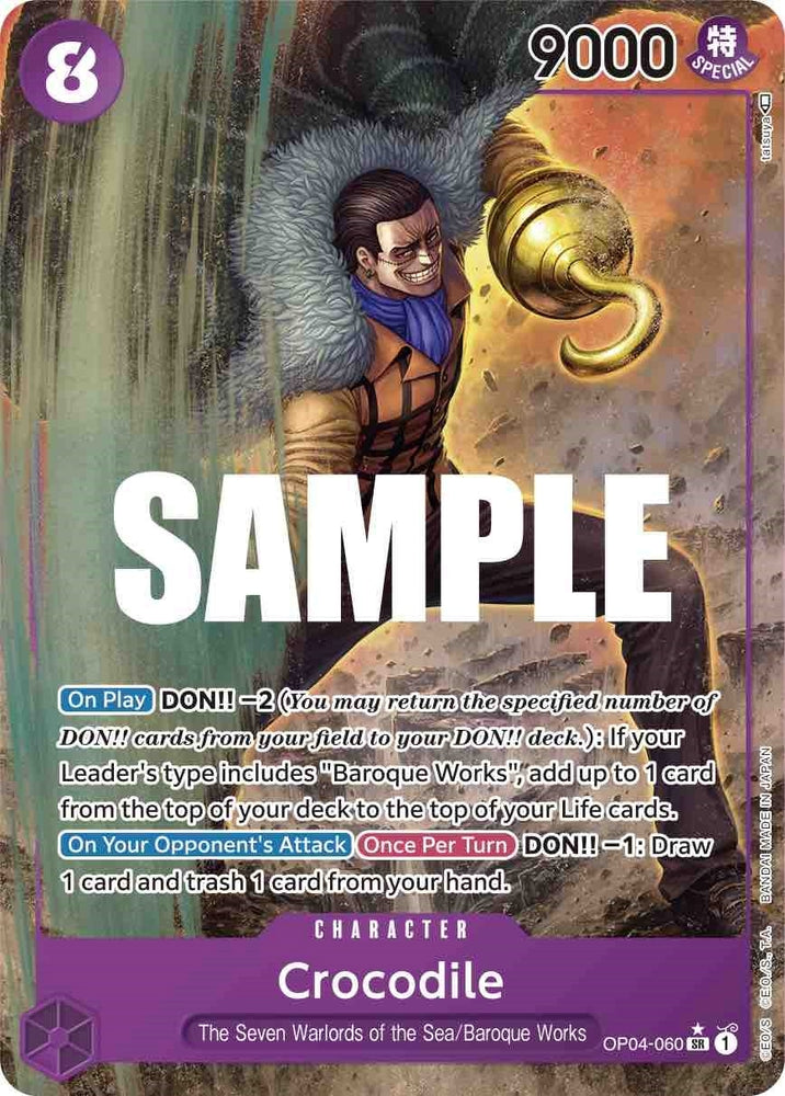 Image for Crocodile (060) (Alternate Art) (OP04-060) [Kingdoms of Intrigue] - One Piece Card Game