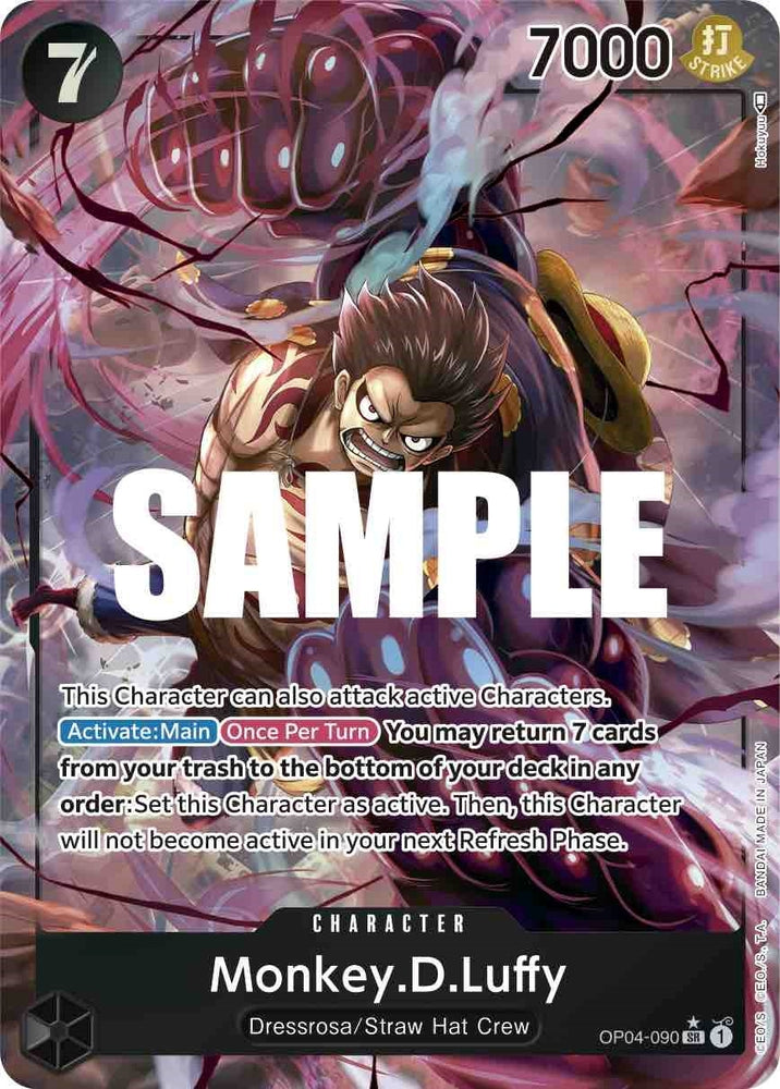 Image for Monkey.D.Luffy (090) (Alternate Art) (OP04-090) [Kingdoms of Intrigue] - One Piece Card Game