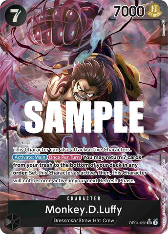 Image for Monkey.D.Luffy (090) (Alternate Art) (OP04-090) [Kingdoms of Intrigue] - One Piece Card Game