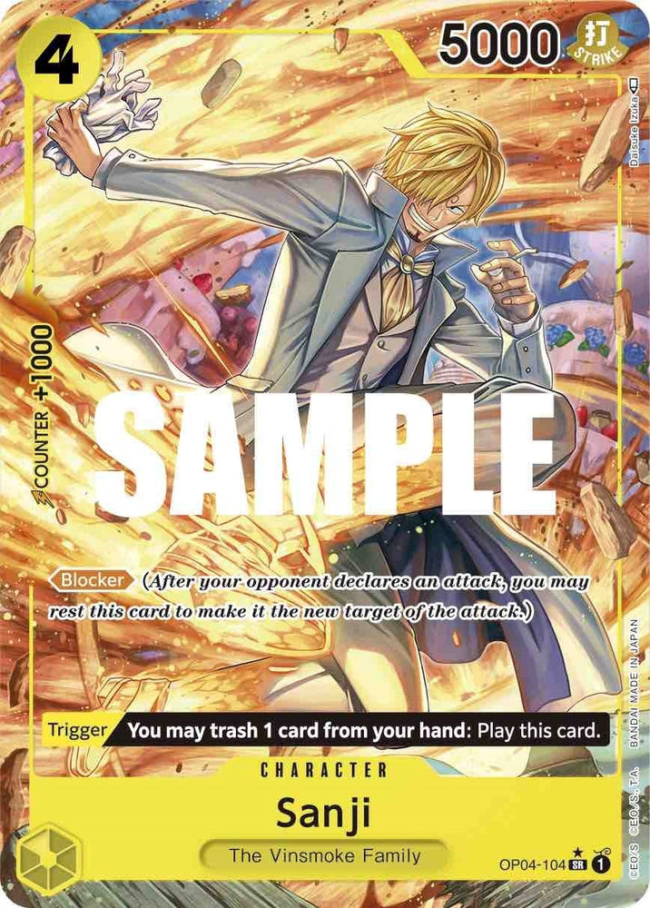 Image for Sanji (104) (Alternate Art) (OP04-104) [Kingdoms of Intrigue] - One Piece Card Game