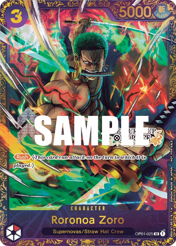 Roronoa Zoro - OP01-025 (Treasure Cup) [One Piece Promotion Cards]