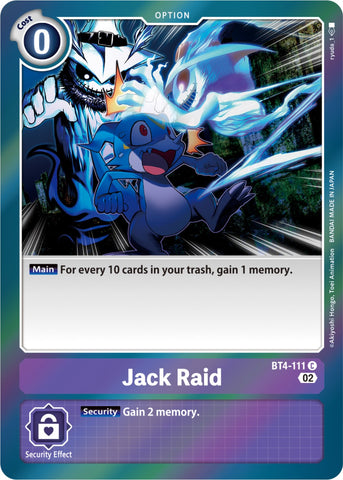 Jack Raid [BT4-111] (Resurgence Booster Reprint) [Resurgence Booster]