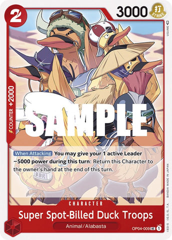 Super Spot-Billed Duck Troops (OP04-009) [Kingdoms of Intrigue]