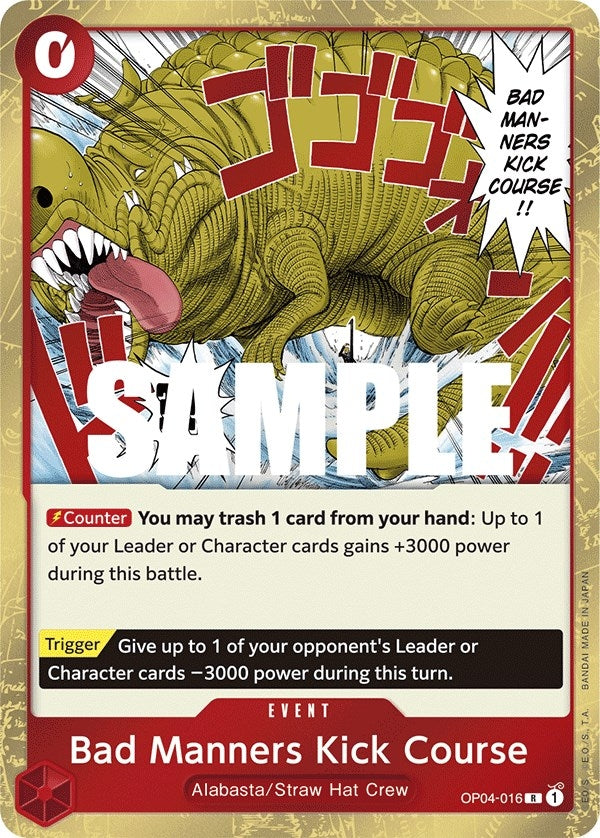 Image for Bad Manners Kick Course (OP04-016) [Kingdoms of Intrigue] - One Piece Card Game
