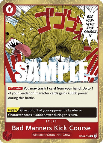 Image for Bad Manners Kick Course (OP04-016) [Kingdoms of Intrigue] - One Piece Card Game